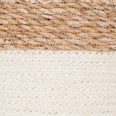 Cesto coprivaso marrone e base bianco | rohome