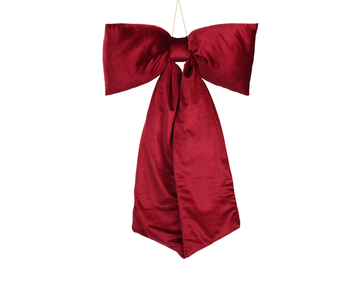 Fiocco in velluto colore rosso h 80cm | rohome