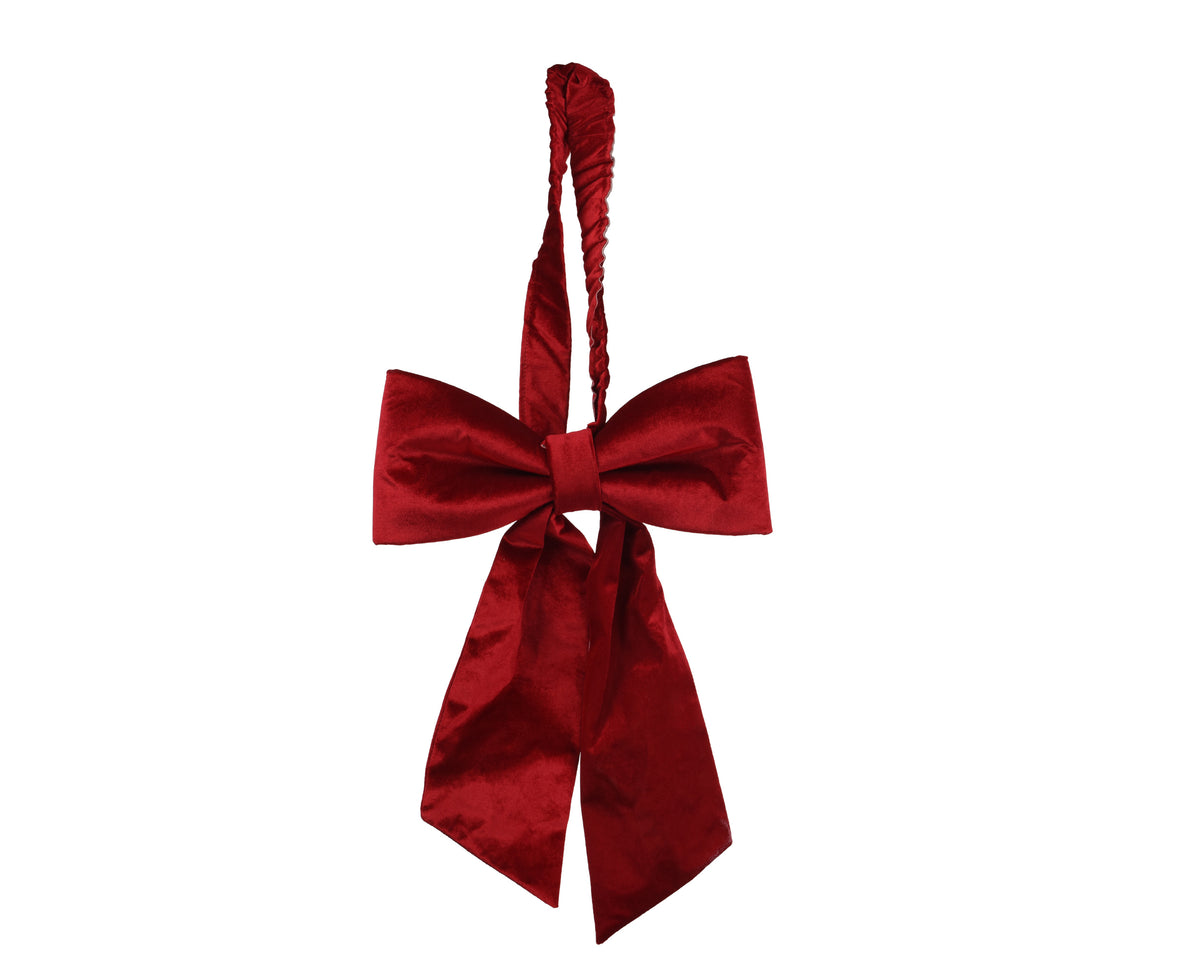 Fiocco in velluto colore rosso per sedia | rohome