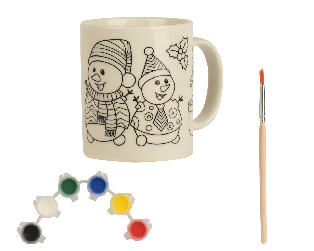 Mug natalizia in porcellana da colorare | Rohome