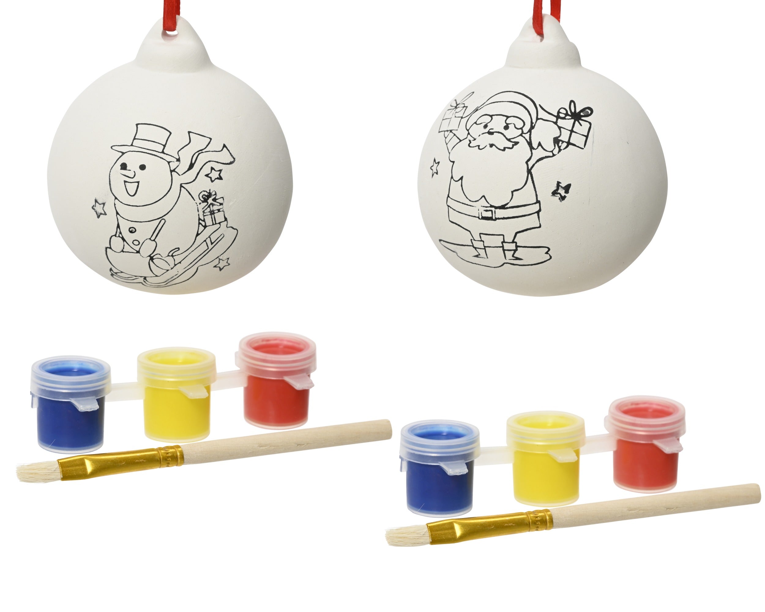 Set palla di natale in dolomite da colorare  | Rohome