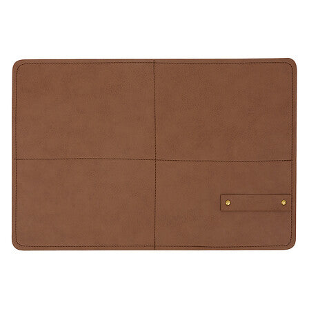 Tovaglietta 45x30cm in pvc ecopelle cammello con porta posate | Rohome