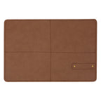 Tovaglietta 45x30cm in pvc ecopelle cammello con porta posate | Rohome