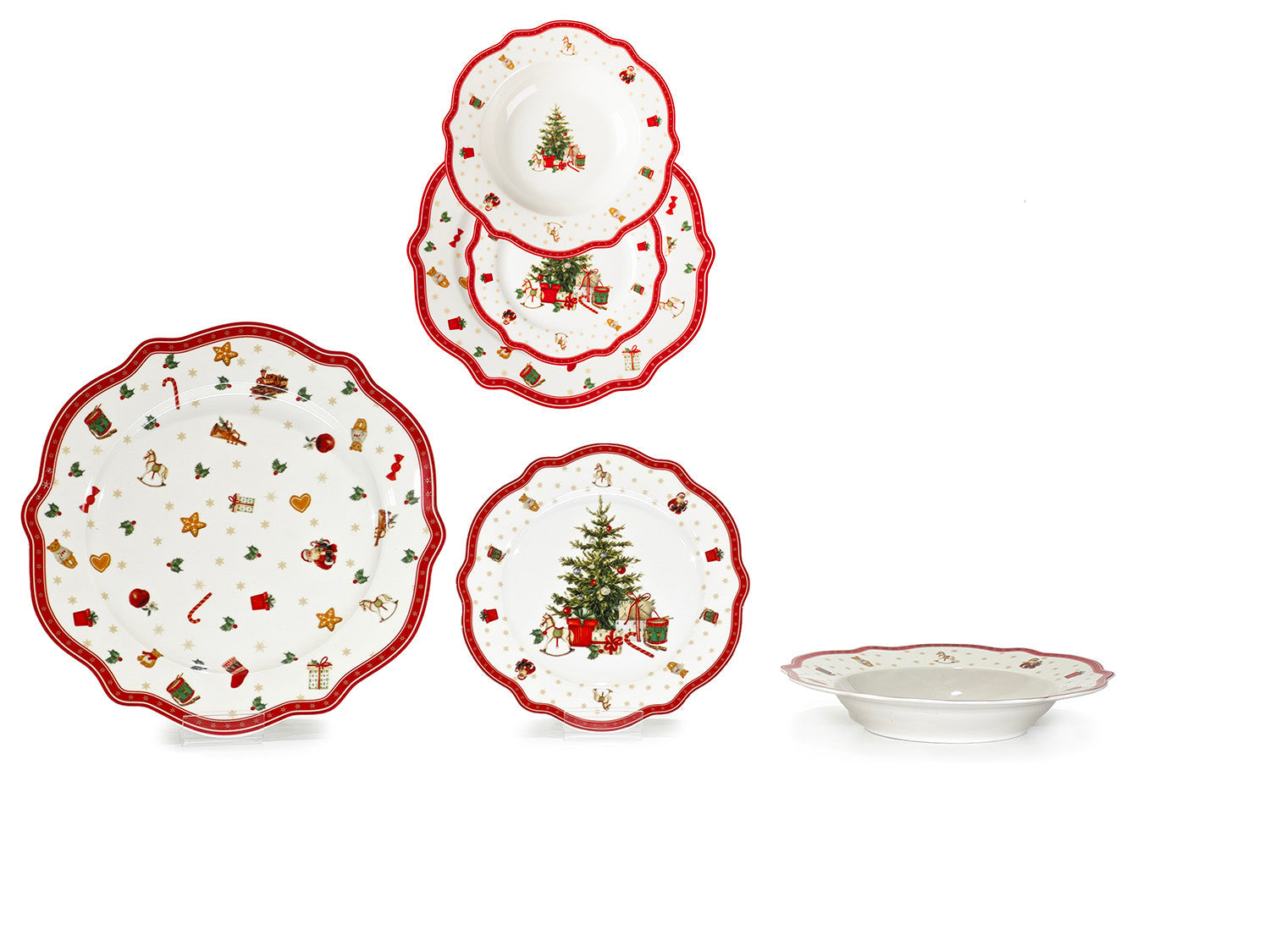 Christmas table plates 18pcs | rohome