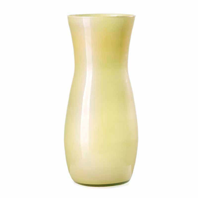 Vaso in vetro alto giallo chiaro h.37cm| rohome