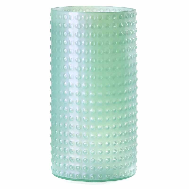 Vaso in vetro cilindro celeste diamond | rohome