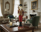 Schiaccianoci natalizio h 38cm rosso ed oro | Rohome