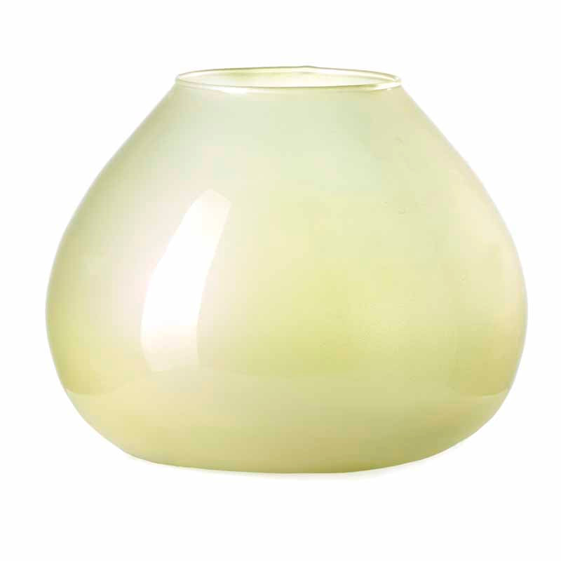 Vaso in vetro sfera giallo chiaro |  rohome