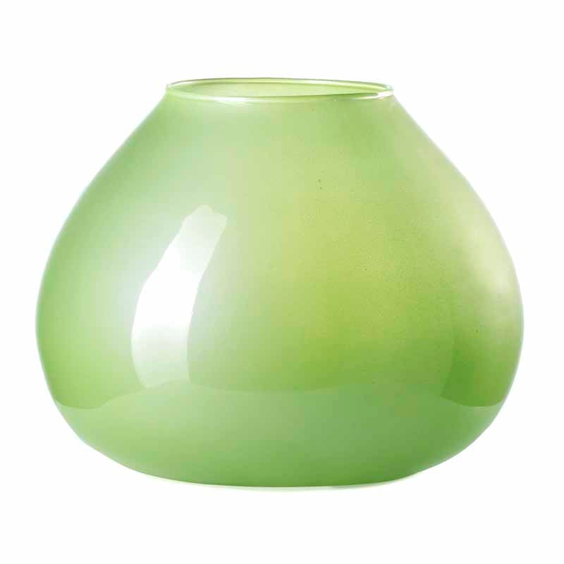 Vaso in vetro sfera verde mela |  rohome