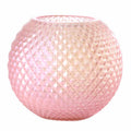 Vaso in vetro a sfera rosa diamond | rohome
