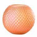 Vaso in vetro a sfera arancio chiaro diamond | rohome