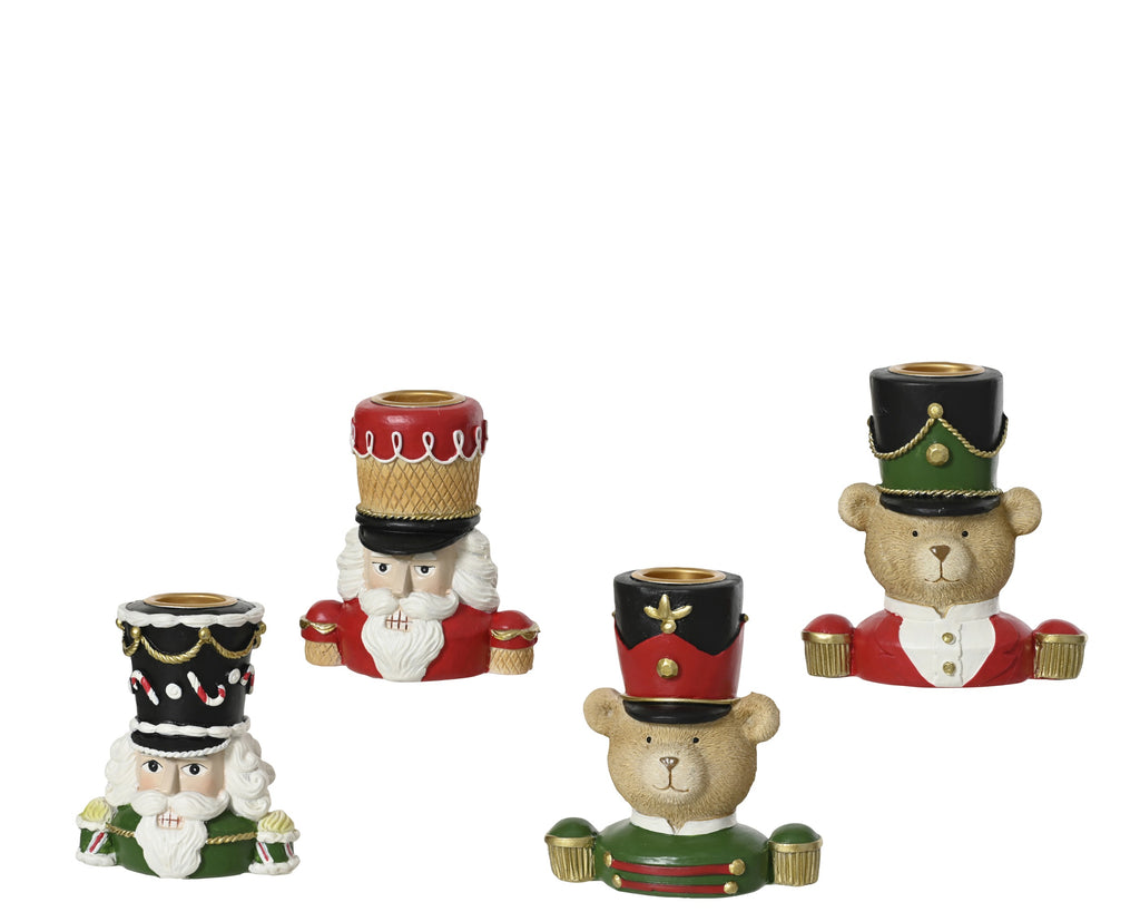 Portacandela Natalizio Schiaccianoci o Orsetto Soldatino | Rohome