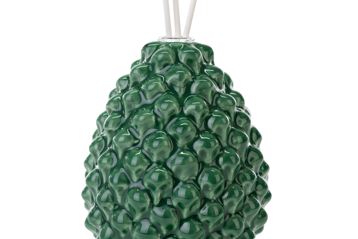 Profumatore Pigna in porcellana colore verde | Rohome
