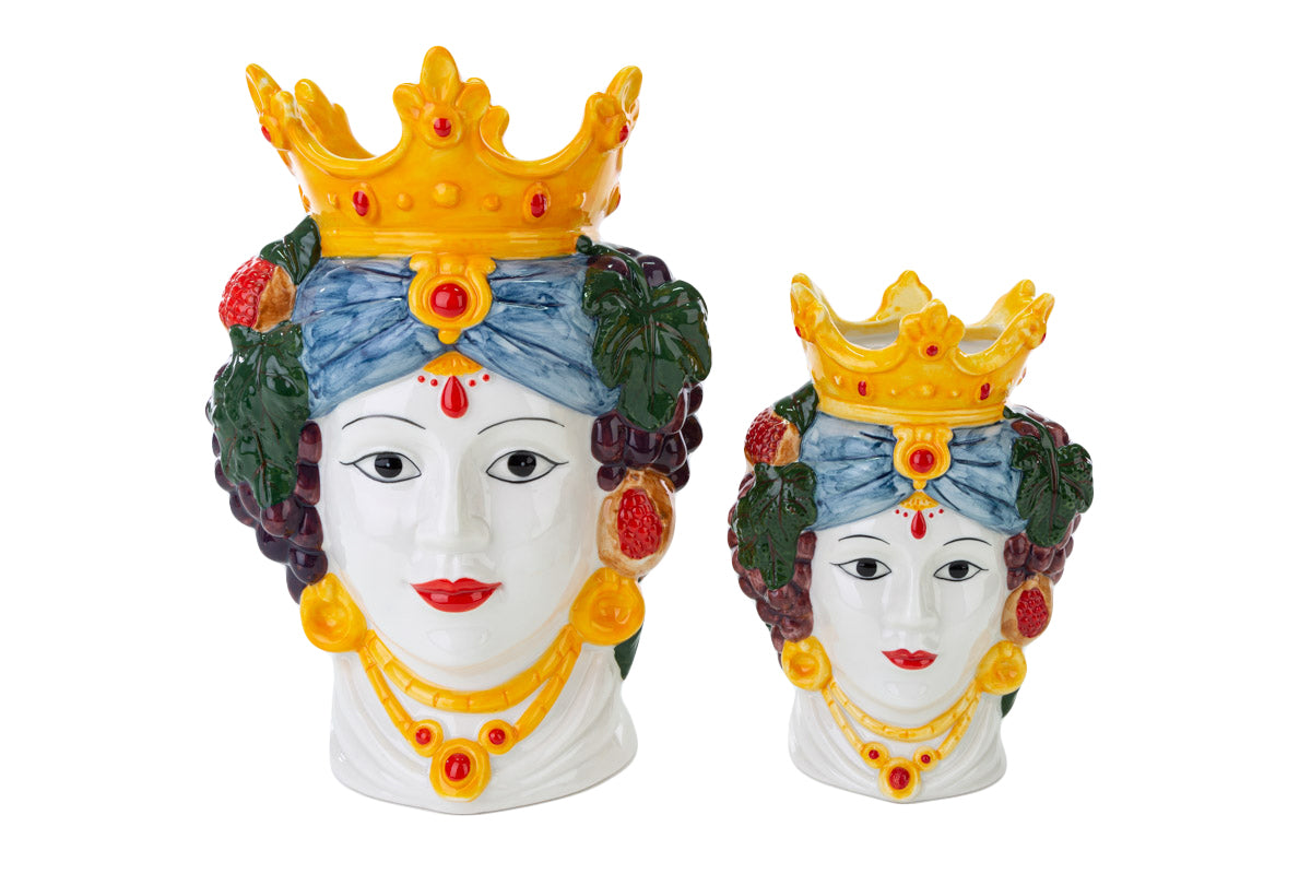 Testa di moro Donna in porcellana mulicolor | Rohome
