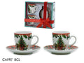 Set 2 tazzine caffe' natalizie con albero di natale | rohome