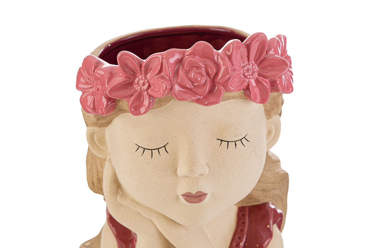 Vaso in Ceramica Charlotte Volto Girl H 25.5cm  | Rohome