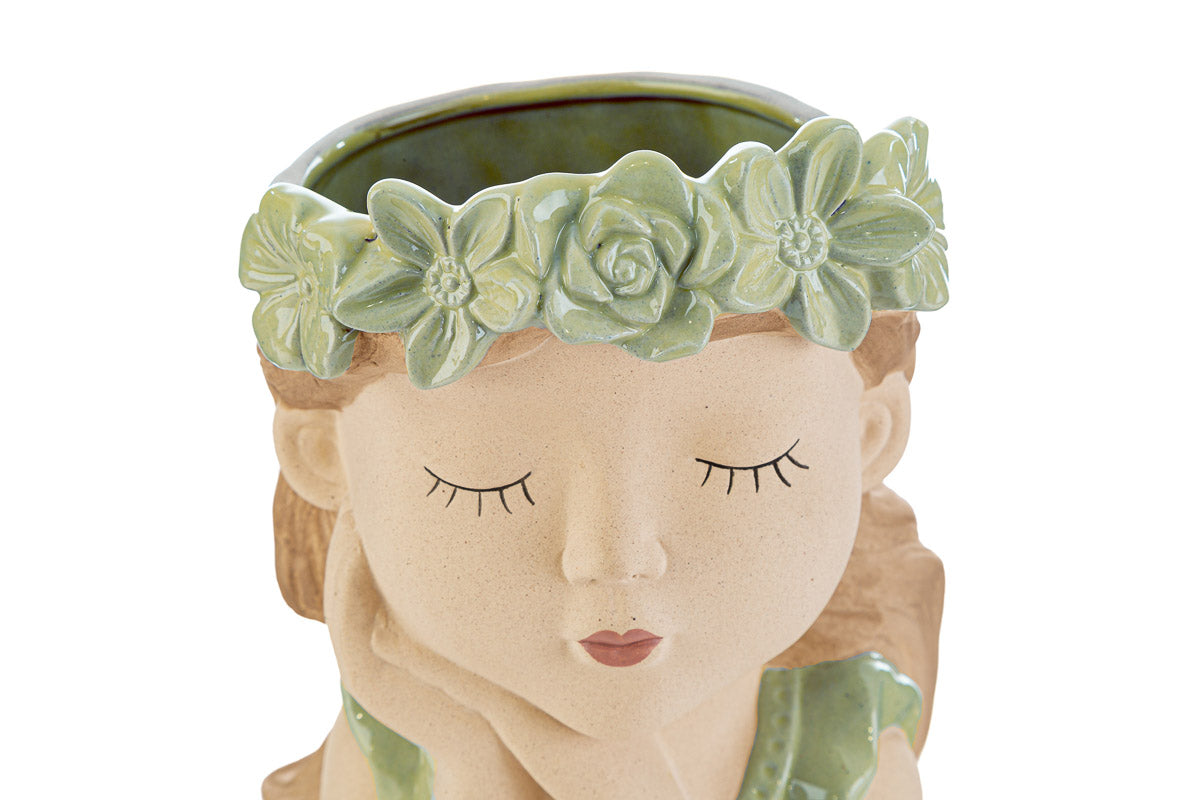 Vaso in Ceramica Charlotte Volto Girl H 25.5cm  | Rohome