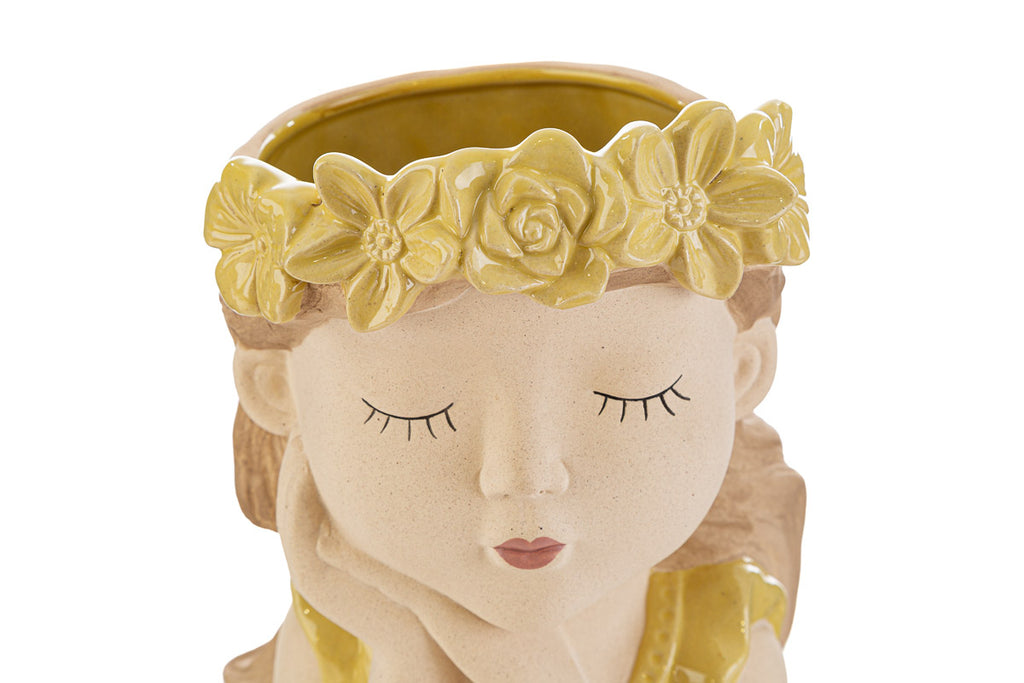 Vaso in Ceramica Charlotte Volto Girl H 25.5cm  | Rohome