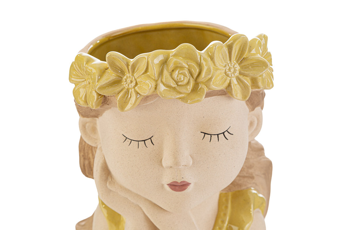 Vaso in Ceramica Charlotte Volto Girl H 25.5cm  | Rohome