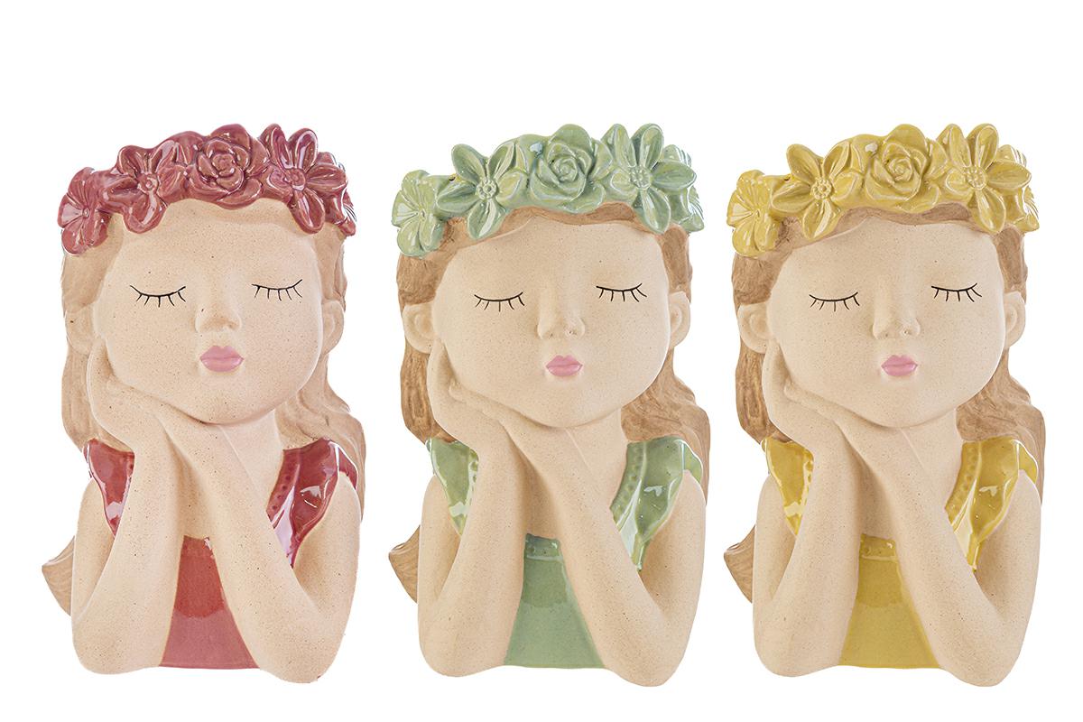 Vaso in Ceramica Charlotte Volto Girl H 25.5cm  | Rohome
