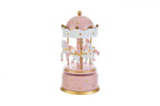 Bomboniera carillon giostrina in legno rosa grande  | Rohome
