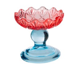 Bomboniera Alzatina in vetro colorato h. 9cm verde ed arancione| Rohome