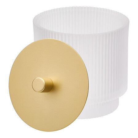 Porta cotone in vetro opaco colore trasparente | Rohome