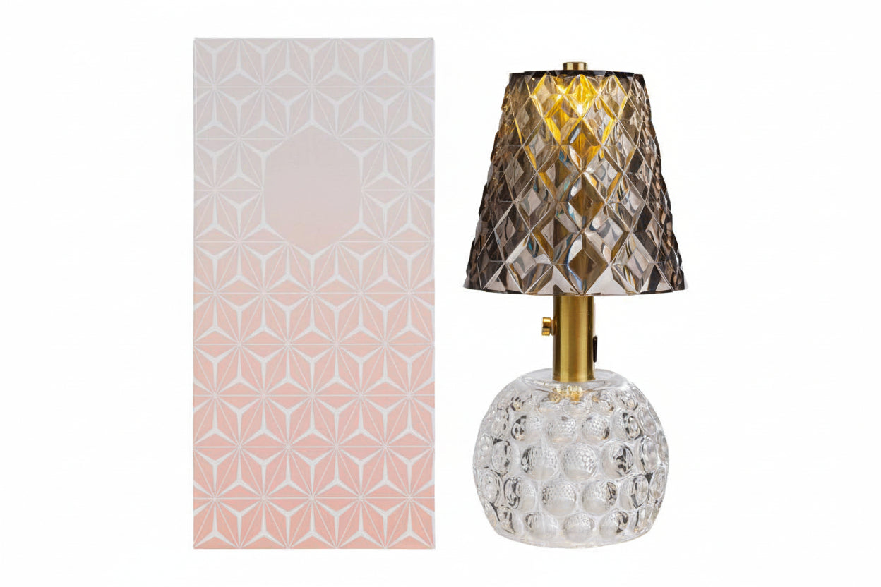 Lampada da tavolo led ricaricabile colore fumè | Rohome