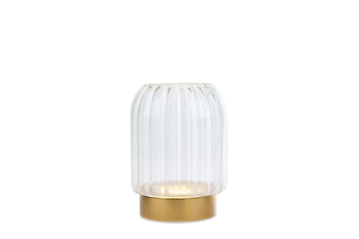 Vaso Lampada da tavolo led in vetro trasparente h.12.5cm| Rohome