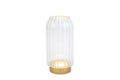 Vaso Lampada da tavolo led in vetro trasparente h.18cm | Rohome