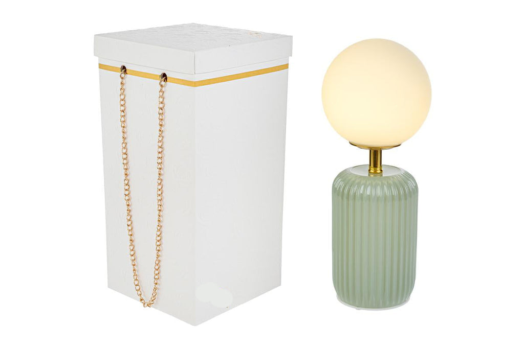 Lampada da tavolo led in vetro colore verde | Rohome