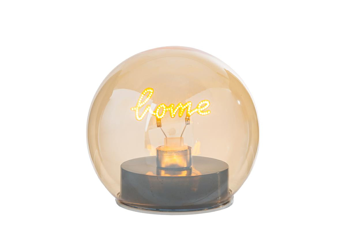 Lampada led in vetro fumè rotondo Home d.11cm  | Rohome
