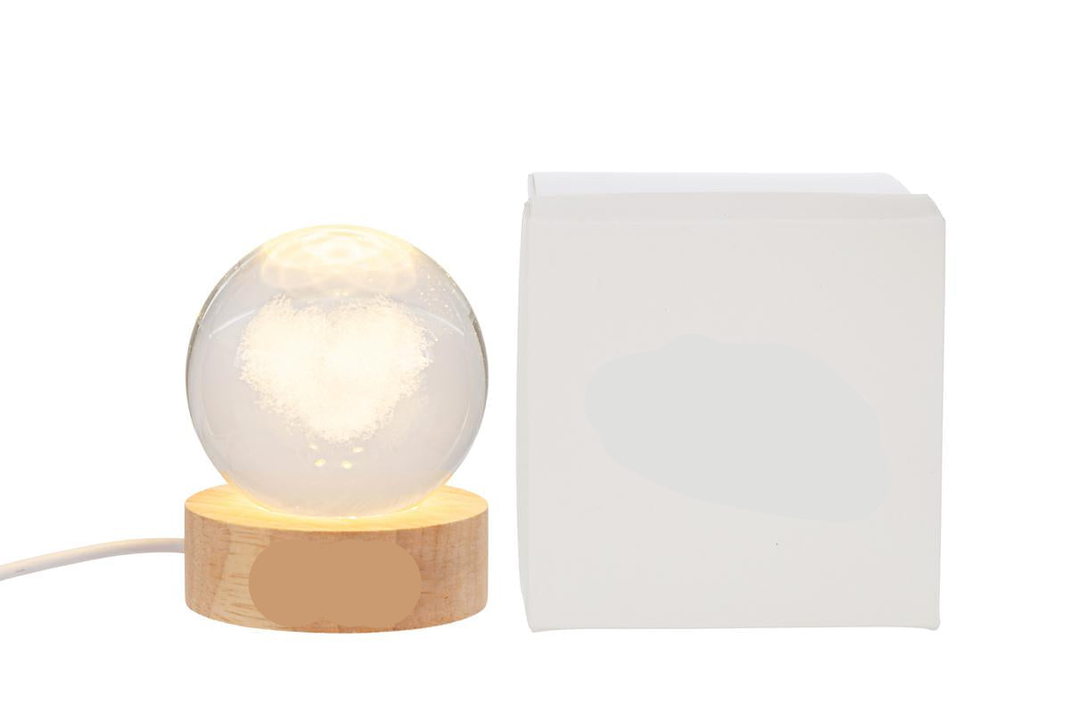 Bomboniera Lampada usb in vetro cuore d.6cm | Rohome