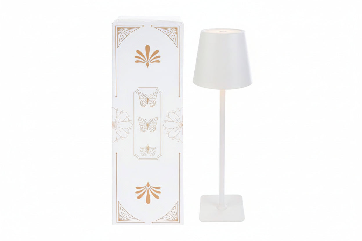 Lampada da tavolo ricaricabile bianca  | Rohome