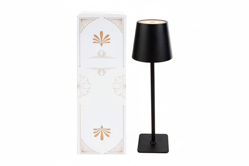 Lampada da tavolo ricaricabile nera | Rohome