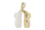 Bomboniera Set 2 elefantini in porcellana bianco ed oro h.27cm | Rohome
