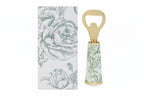 Bomboniera Apribottiglie con decorazione fiori verde | Rohome