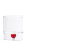 Set 2 bicchieri in vetro con decoro 3d interno cuore | Rohome