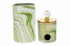 Candela profumata in vetro verde h.12.5cm | Rohome