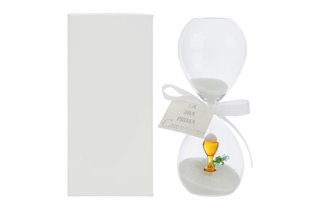 Bomboniera Clessidra prima comunione con decoro interno 3d | Rohome