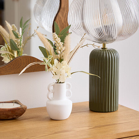 Vaso in ceramica con fiori secchi | Rohome