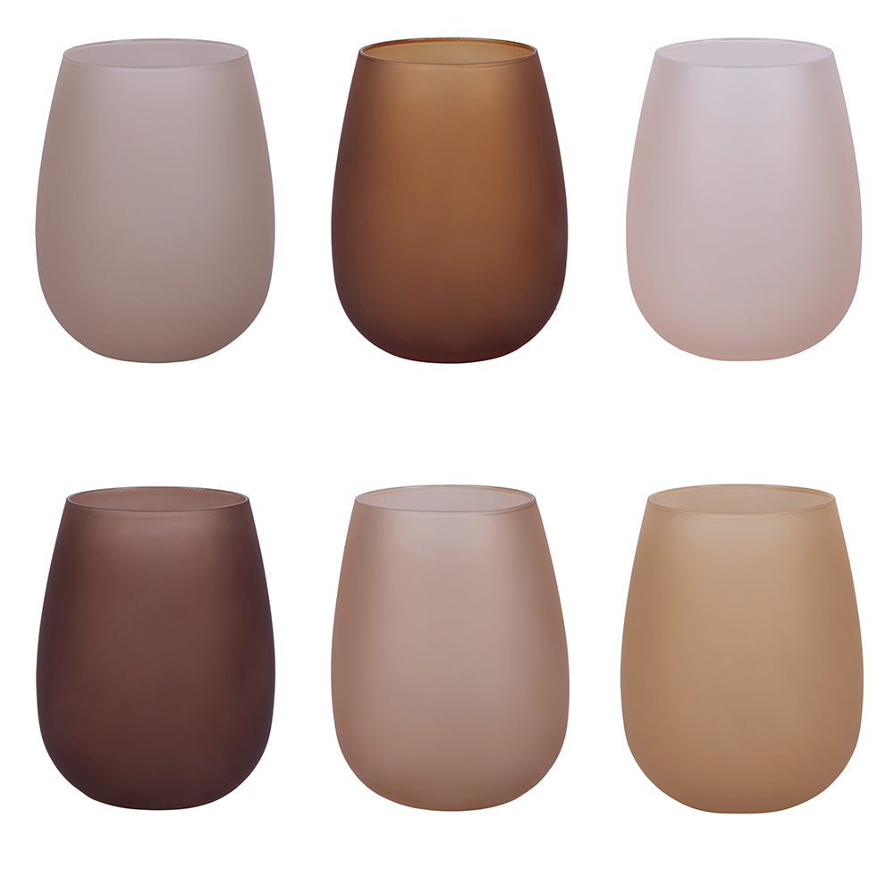 Set 6 Bicchieri smerigliati effetto frozen chocolate | rohome