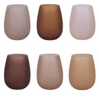 Set 6 Bicchieri smerigliati effetto frozen chocolate | rohome