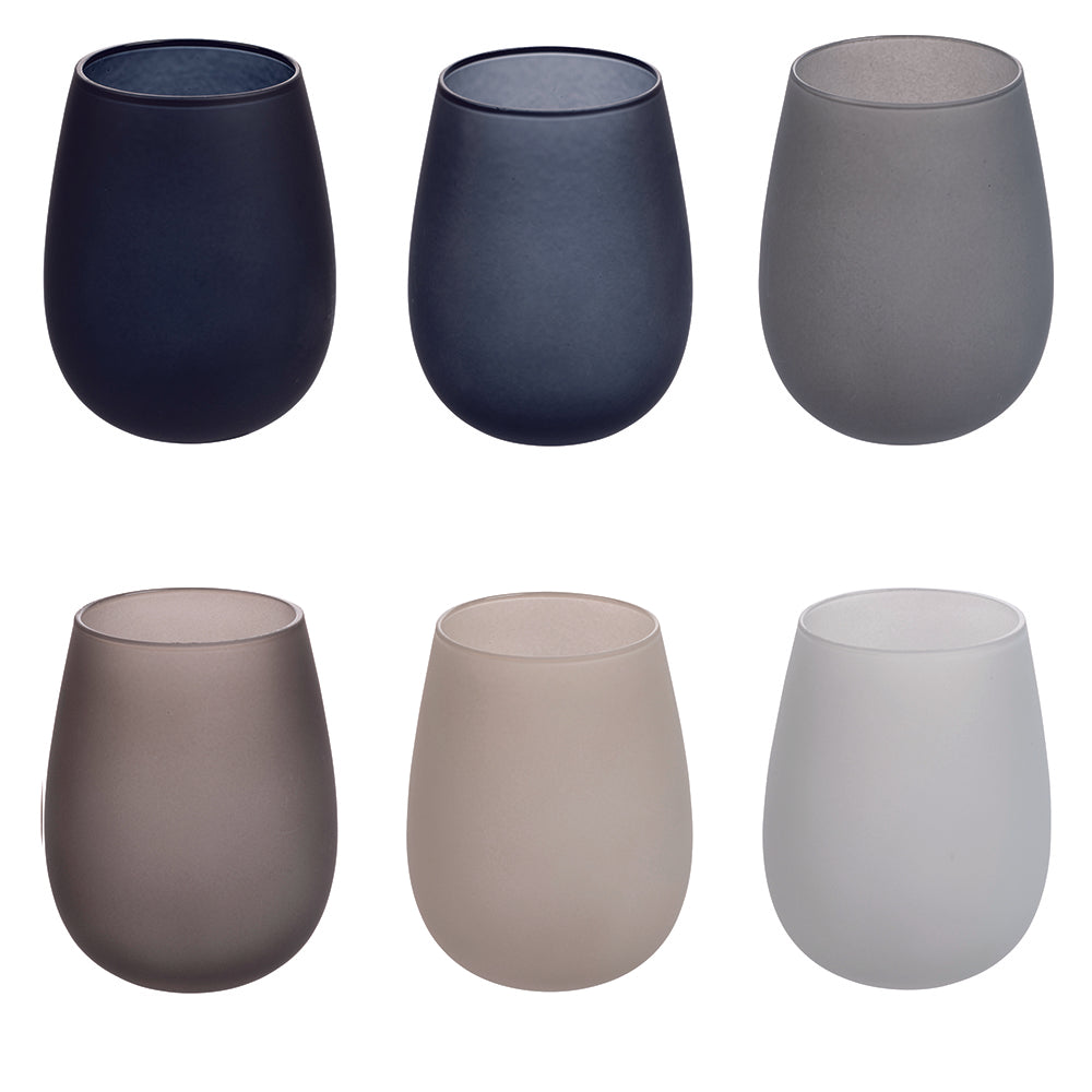 Set 6 Bicchieri smerigliati effetto frozen ocean | rohome