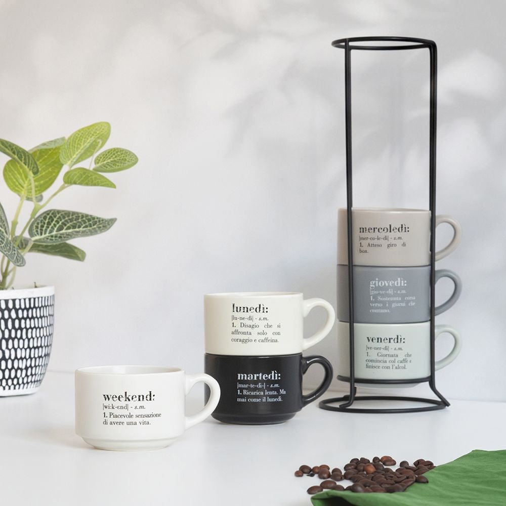 Set 6 Tazzine Espresso victionary impilabili | Rohome