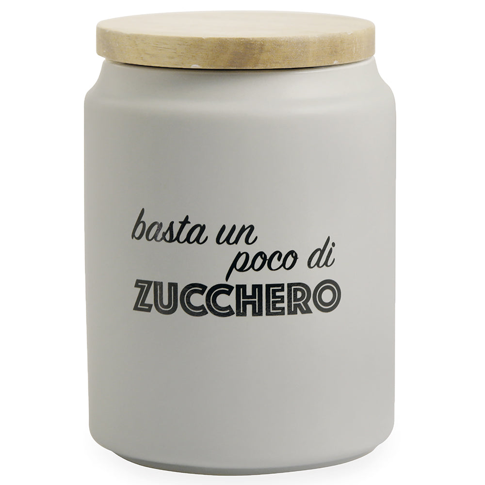 Barattolo Zucchero colore tortora in ceramica | rohome