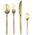 Set Posate oro opaco 24pz in acciaio | rohome