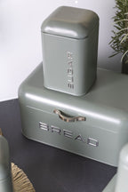 Biscottiera in metallo con manico Vintage verde | rohome