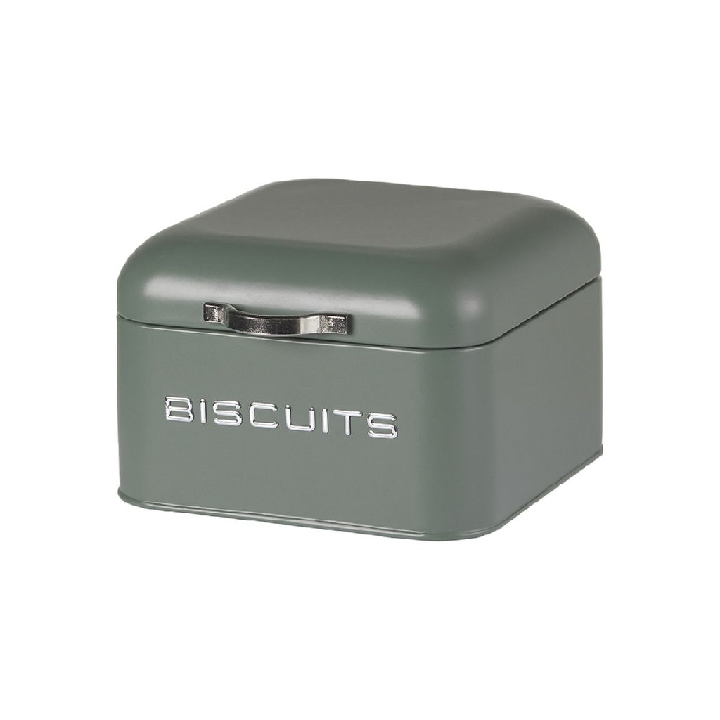 Biscottiera in metallo con manico Vintage verde | rohome