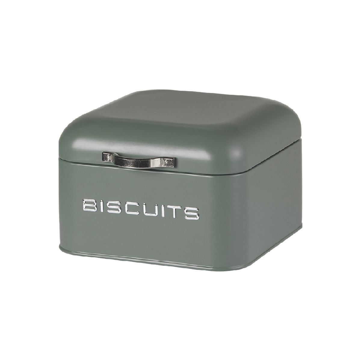 Biscottiera in metallo con manico Vintage verde | rohome